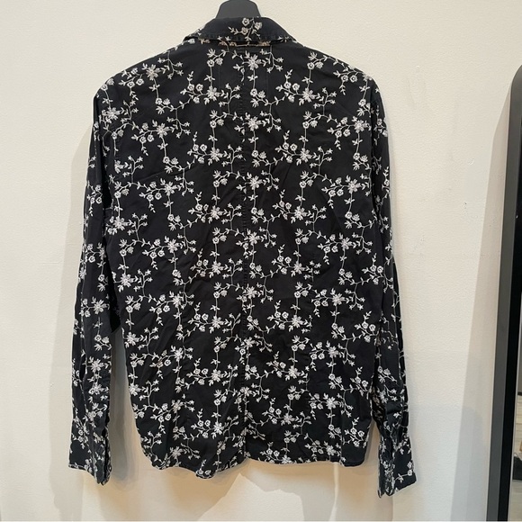 Volcom Black and White Floral Button Down Shirt - Picture 5 of 5